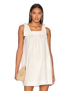 FREE PEOPLE Beach Honey Mini Dress S 20” p2p White $98 retail NWOT